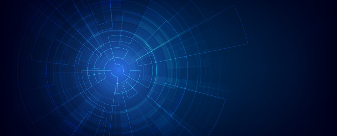 Circle blue abstract technology innovation concept vector backgr