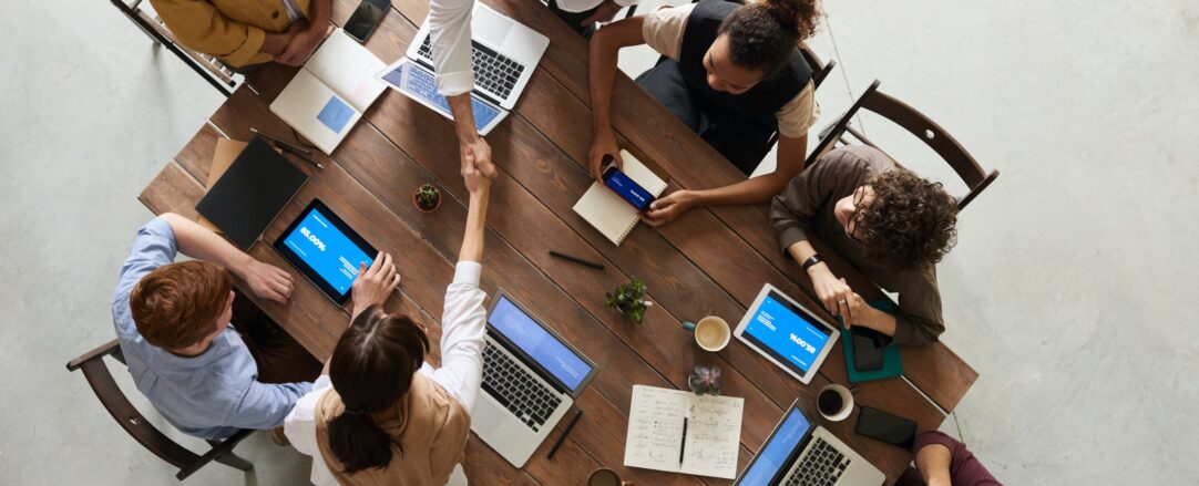 Employees working together